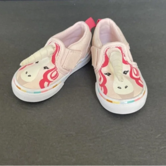 Vans | 4.5US / EU 20 | Asher V Unicorn pink slip-on shoes - Picture 2 of 4